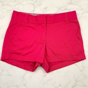 J. Crew Hot Pink 3" Broken-in Chino Shorts Cotton